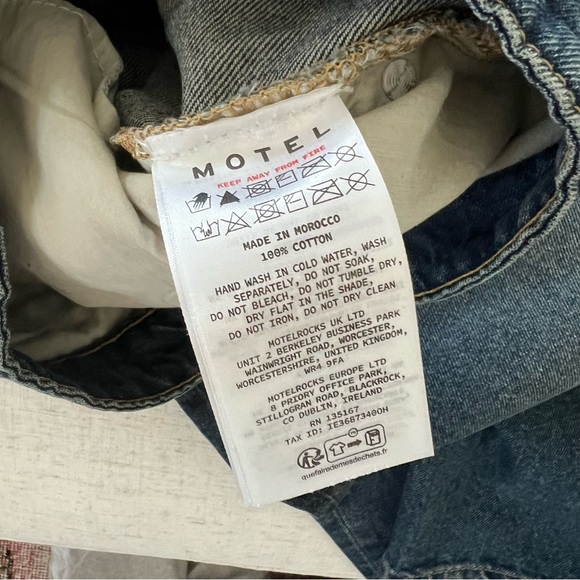 Motel Rocks Low Rise Parallel Wide Leg Jeans - Picture 9 of 10